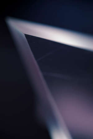 Abstract background of light refracted by glass, abstract image. Science, the study of light...