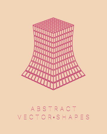 Geometric shape for design. wireframe illustration. molecular grid. 3d technology style. vector illustration. Futuristic connection structure for chemistry and science.のイラスト素材
