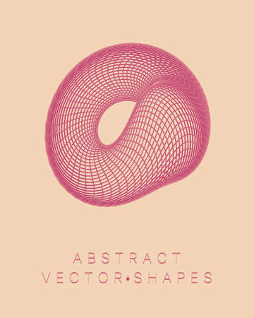 Geometric shape for design. wireframe illustration. molecular grid. 3d technology style. vector illustration. Futuristic connection structure for chemistry and science.のイラスト素材