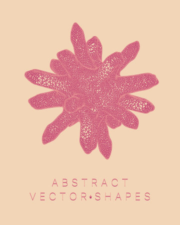 Geometric shape for design. wireframe illustration. molecular grid. 3d technology style. vector illustration. Futuristic connection structure for chemistry and science.のイラスト素材