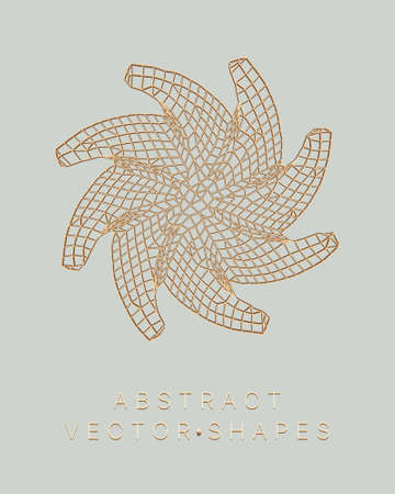 Geometric shape for design. wireframe illustration. molecular grid. 3d technology style. vector illustration. Futuristic connection structure for chemistry and science.のイラスト素材
