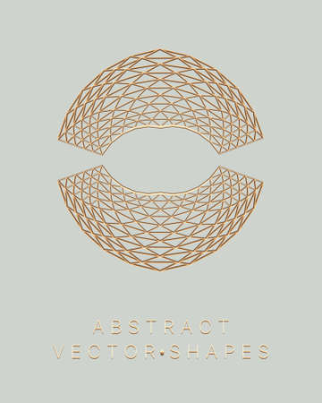 Geometric shape for design. wireframe illustration. molecular grid. 3d technology style. vector illustration. Futuristic connection structure for chemistry and science.のイラスト素材