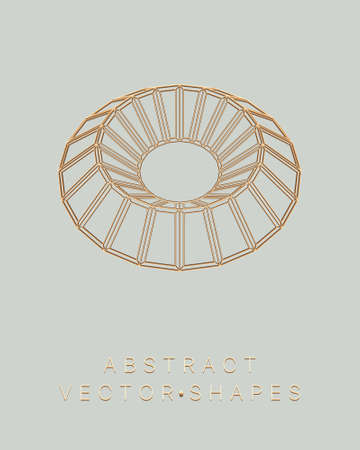 Geometric shape for design. wireframe illustration. molecular grid. 3d technology style. vector illustration. Futuristic connection structure for chemistry and science.のイラスト素材