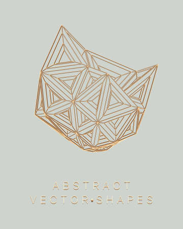 Geometric shape for design. wireframe illustration. molecular grid. 3d technology style. vector illustration. Futuristic connection structure for chemistry and science.のイラスト素材