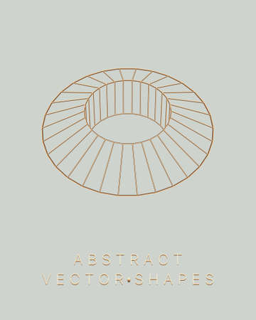 Geometric shape for design. wireframe illustration. molecular grid. 3d technology style. vector illustration. Futuristic connection structure for chemistry and science.のイラスト素材