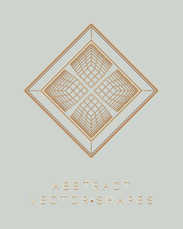 Geometric shape for design. wireframe illustration. molecular grid. 3d technology style. vector illustration. Futuristic connection structure for chemistry and science.のイラスト素材