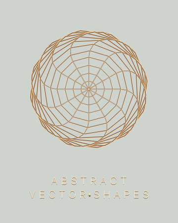 Geometric shape for design. wireframe illustration. molecular grid. 3d technology style. vector illustration. Futuristic connection structure for chemistry and science.のイラスト素材