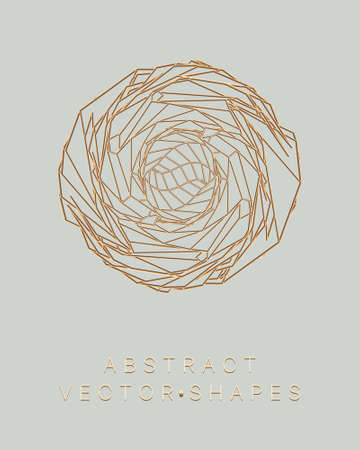 Geometric shape for design. wireframe illustration. molecular grid. 3d technology style. vector illustration. Futuristic connection structure for chemistry and science.のイラスト素材