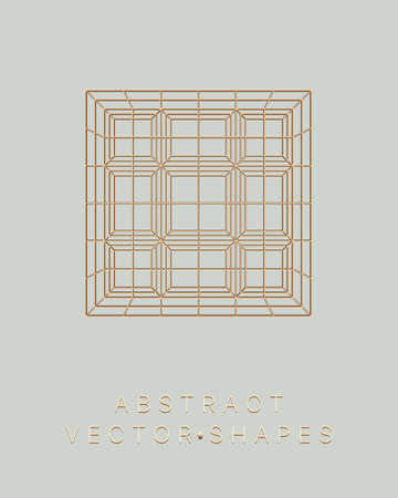 Geometric shape for design. wireframe illustration. molecular grid. 3d technology style. vector illustration. Futuristic connection structure for chemistry and science.のイラスト素材