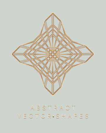 Geometric shape for design. wireframe illustration. molecular grid. 3d technology style. vector illustration. Futuristic connection structure for chemistry and science.のイラスト素材