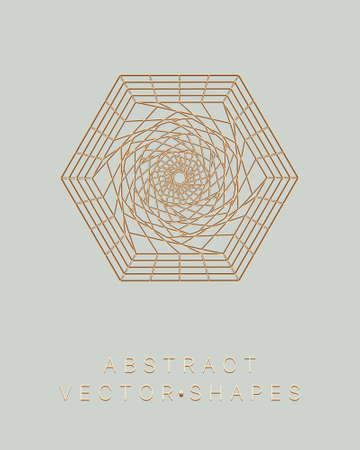 Geometric shape for design. wireframe illustration. molecular grid. 3d technology style. vector illustration. Futuristic connection structure for chemistry and science.のイラスト素材