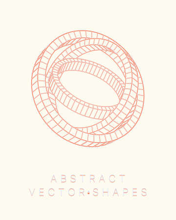 Geometric shape for design. wireframe illustration. molecular grid. 3d technology style. vector illustration. Futuristic connection structure for chemistry and science.のイラスト素材