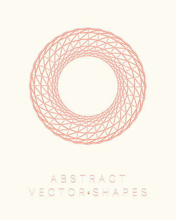 Geometric shape for design. wireframe illustration. molecular grid. 3d technology style. vector illustration. Futuristic connection structure for chemistry and science.のイラスト素材