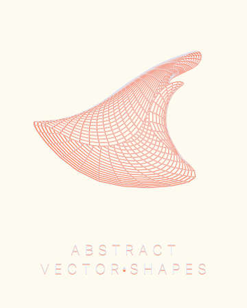 Geometric shape for design. wireframe illustration. molecular grid. 3d technology style. vector illustration. Futuristic connection structure for chemistry and science.のイラスト素材