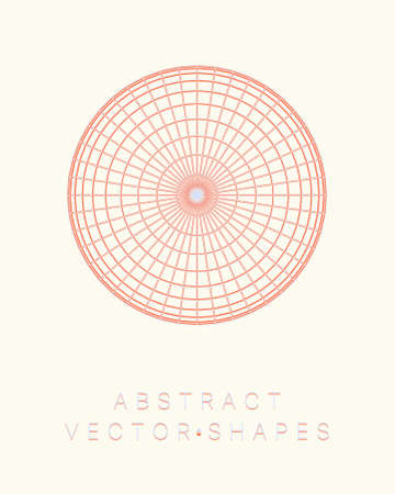 Geometric shape for design. wireframe illustration. molecular grid. 3d technology style. vector illustration. Futuristic connection structure for chemistry and science.のイラスト素材
