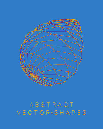 Geometric shape for design. wireframe illustration. molecular grid. 3d technology style. vector illustration. Futuristic connection structure for chemistry and scienceのイラスト素材