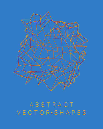 Geometric shape for design. wireframe illustration. molecular grid. 3d technology style. vector illustration. Futuristic connection structure for chemistry and scienceのイラスト素材