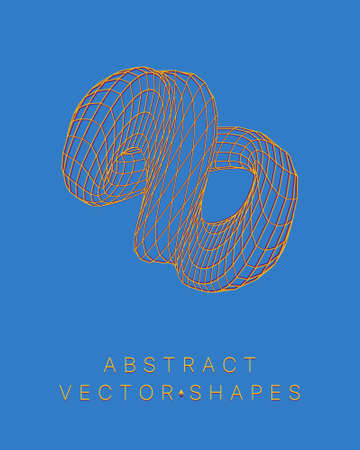 Geometric shape for design. wireframe illustration. molecular grid. 3d technology style. vector illustration. Futuristic connection structure for chemistry and scienceのイラスト素材