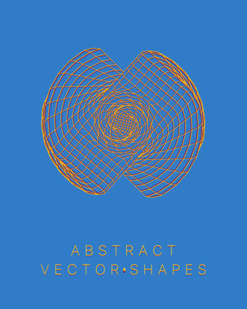 Geometric shape for design. wireframe illustration. molecular grid. 3d technology style. vector illustration. Futuristic connection structure for chemistry and scienceのイラスト素材