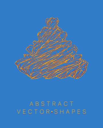 Geometric shape for design. wireframe illustration. molecular grid. 3d technology style. vector illustration. Futuristic connection structure for chemistry and scienceのイラスト素材