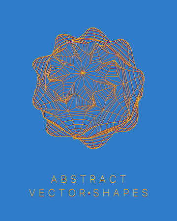 Geometric shape for design. wireframe illustration. molecular grid. 3d technology style. vector illustration. Futuristic connection structure for chemistry and scienceのイラスト素材