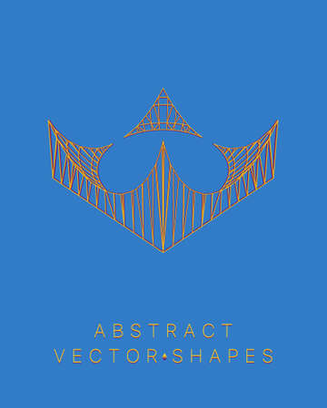 Geometric shape for design. wireframe illustration. molecular grid. 3d technology style. vector illustration. Futuristic connection structure for chemistry and scienceのイラスト素材