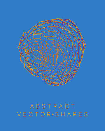 Geometric shape for design. wireframe illustration. molecular grid. 3d technology style. vector illustration. Futuristic connection structure for chemistry and scienceのイラスト素材