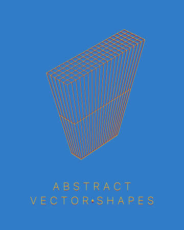 Geometric shape for design. wireframe illustration. molecular grid. 3d technology style. vector illustration. Futuristic connection structure for chemistry and scienceのイラスト素材
