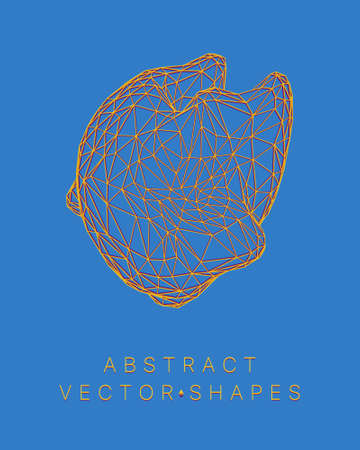Geometric shape for design. wireframe illustration. molecular grid. 3d technology style. vector illustration. Futuristic connection structure for chemistry and scienceのイラスト素材