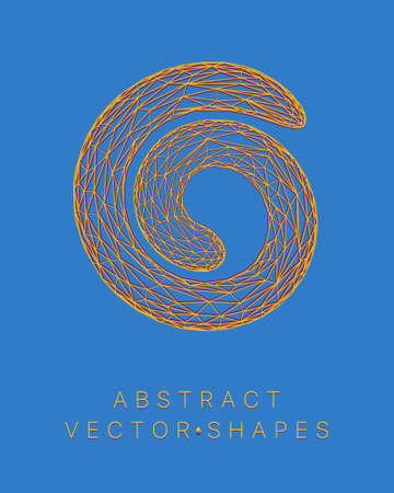 Geometric shape for design. wireframe illustration. molecular grid. 3d technology style. vector illustration. Futuristic connection structure for chemistry and scienceのイラスト素材