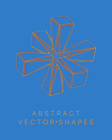 Geometric shape for design. wireframe illustration. molecular grid. 3d technology style. vector illustration. Futuristic connection structure for chemistry and scienceのイラスト素材