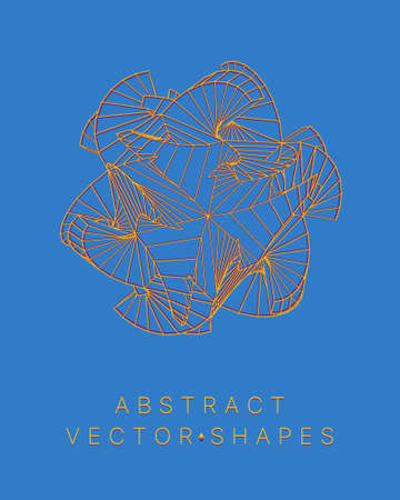 Geometric shape for design. wireframe illustration. molecular grid. 3d technology style. vector illustration. Futuristic connection structure for chemistry and scienceのイラスト素材