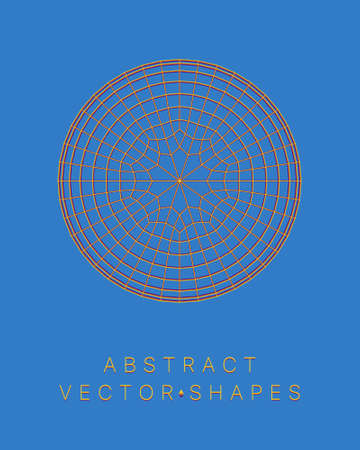 Geometric shape for design. wireframe illustration. molecular grid. 3d technology style. vector illustration. Futuristic connection structure for chemistry and scienceのイラスト素材