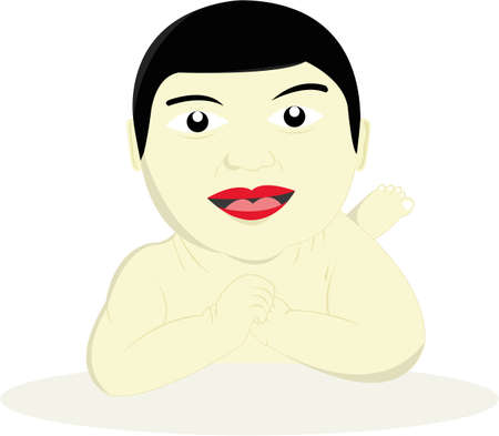 baby poseのイラスト素材