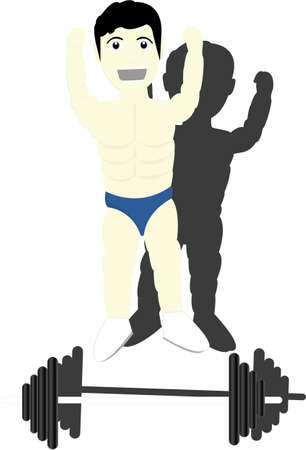 the bodybuilderのイラスト素材