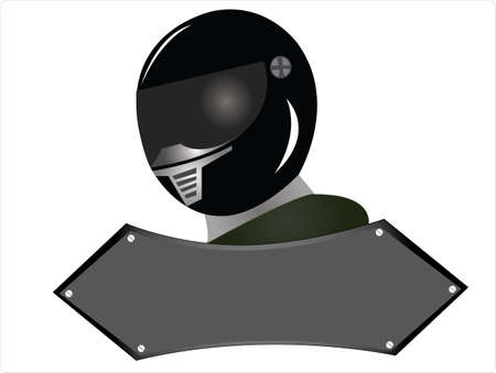the logo black helmets for riders coolのイラスト素材