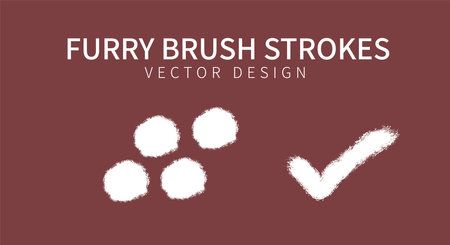 Furry ink brush stroke collection and abstract brush stroke set part1のイラスト素材