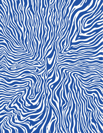 Wave Leopard; Abstract Blue and White Wavy Lines Patternのイラスト素材