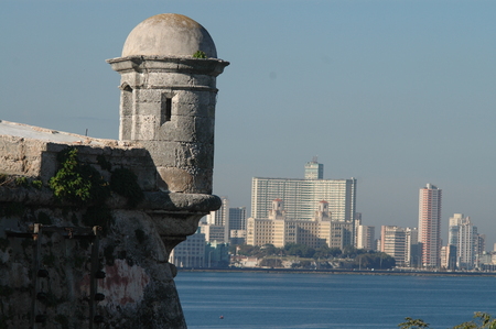 Havana Bay surroundings, seen in the morning timeの写真素材