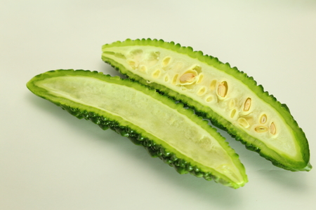Bitter melon with white background