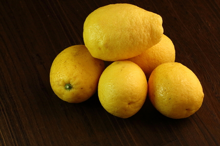 Lemons on the tableの写真素材