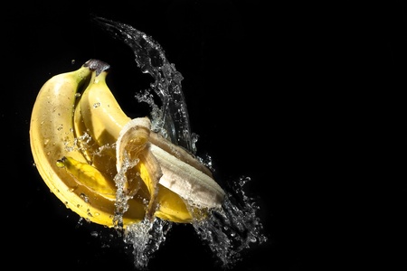 Water splashes surroundingの写真素材