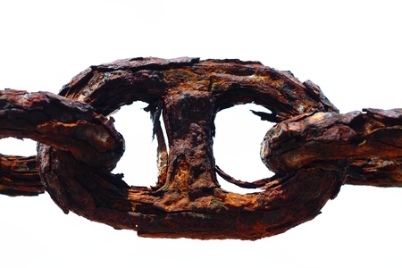 old steel chainの写真素材