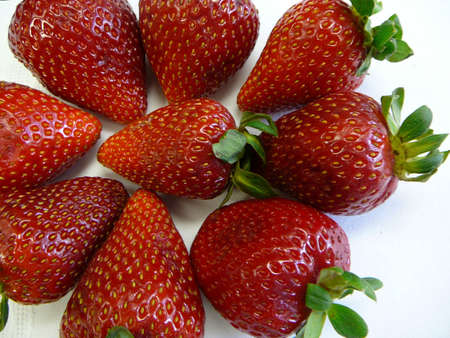 Ripe strawberries.の写真素材