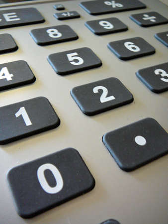 Closeup of calculator keysの写真素材
