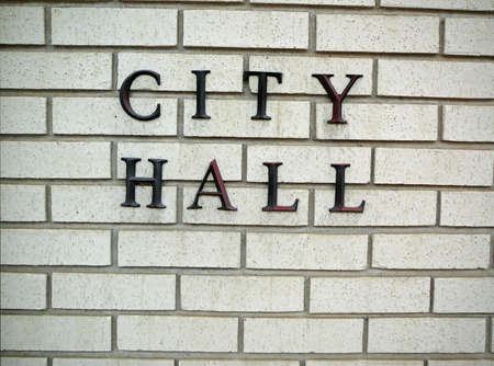 City Hall Signageの写真素材