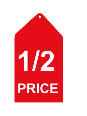 Half price sales tagの写真素材