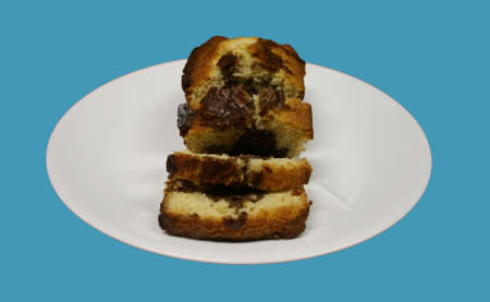 Sliced marble pound cakeの写真素材