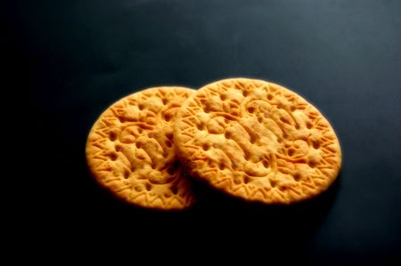 Two biscuitsの写真素材