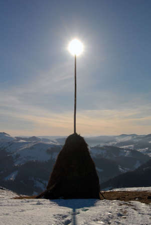 Winter sunny landscapeの写真素材